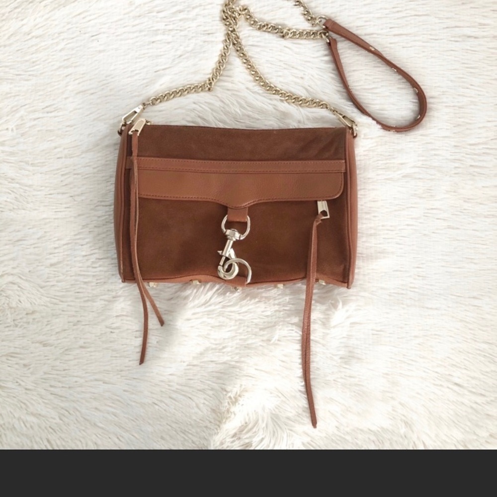 Rebecca Minkoff MAC Tan Leather Suede Crossbody